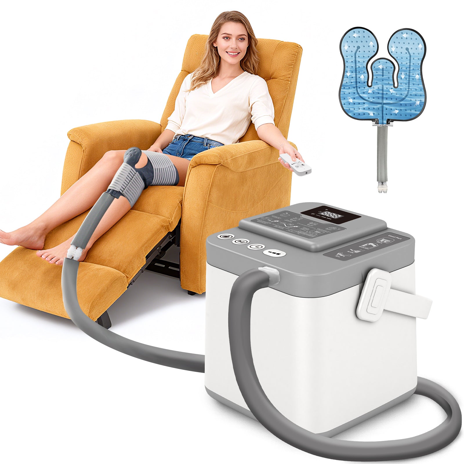 KETFIY Cold Therapy Machine,Programmable Timer Knee Ice Machine with S