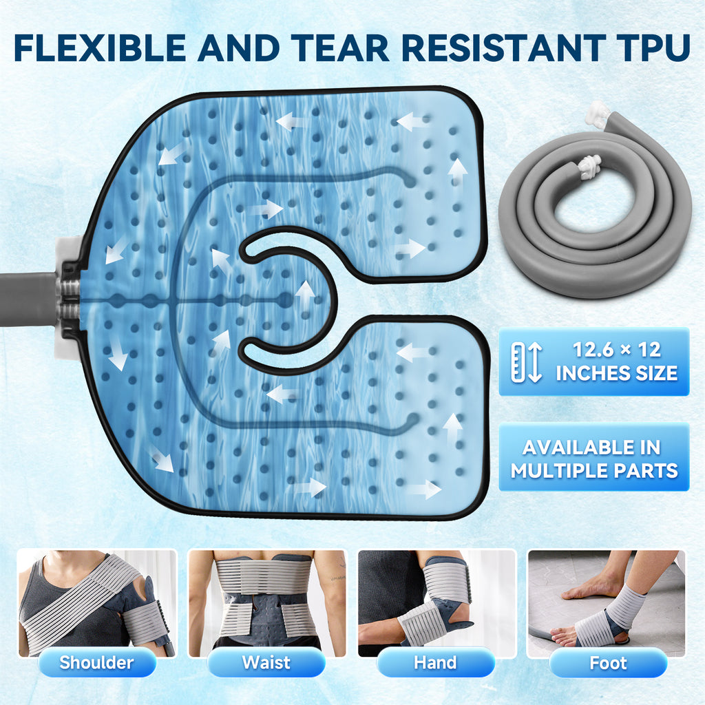 KETFIY Cold Therapy Machine,Knee Ice Machine for Sports Injuries Cryotherapy,Shoulder,Ankle and Back